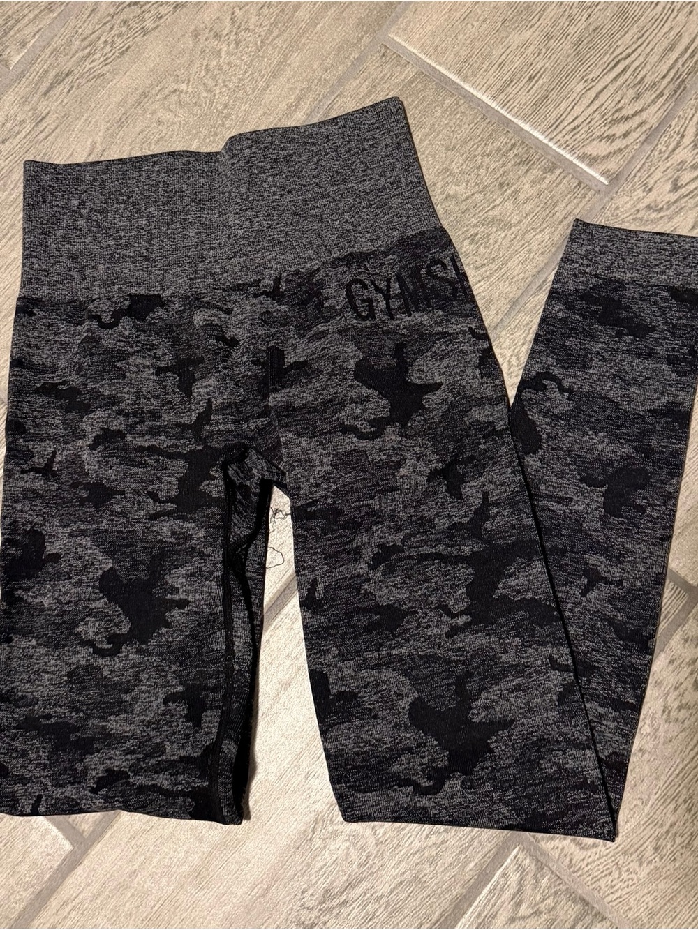 Gymshark Dark Gray Camo Seamless Leggings